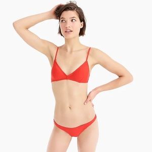 J. Crew French Bikini in Bright Cerise (Bright Red)